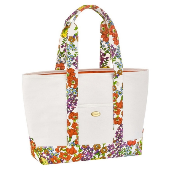Coach White Floral Strap Tote Bag - Picture 1 of 10